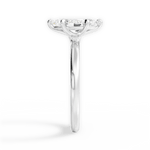 Angela Marquise Cut Lab Grown Diamond Platinum Engagement Ring - View 3