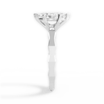 Aaliyah Marquise Cut Lab Grown Diamond 18Kt White Gold Engagement Ring - View 2