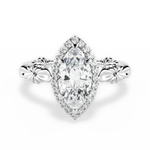 Erica Marquise Cut Lab Grown Diamond 14Kt White Gold Engagement Ring