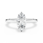 Brianna Marquise Cut Lab Grown Diamond Platinum Engagement Ring