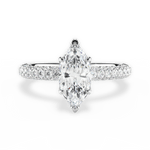 Kylie Marquise Cut Lab Grown Diamond 14Kt White Gold Engagement Ring