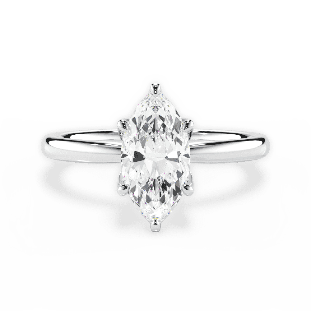 Abigail Marquise Cut Lab Grown Diamond Platinum Engagement Ring