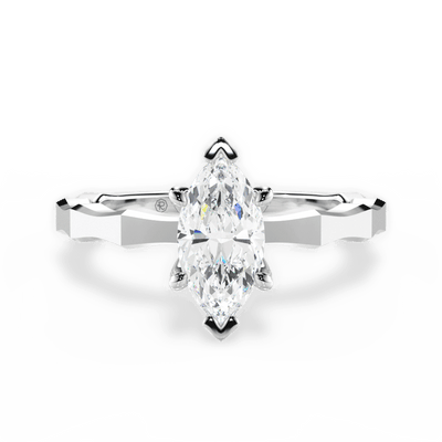 Marquise lab diamond engagement ring