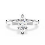 Aaliyah Marquise Cut Lab Grown Diamond 18Kt White Gold Engagement Ring