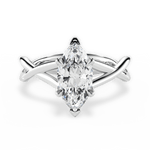 Aubrey Marquise Cut Lab Grown Diamond 18Kt White Gold Engagement Ring