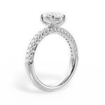 Kylie Oval Cut Lab Grown Diamond 14Kt White Gold Engagement Ring - View 2