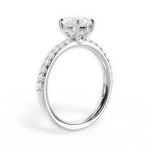 Elsie Oval Cut Lab Grown Diamond 18Kt White Gold Engagement Ring - View 3