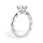 Aaliyah Oval Cut Lab Grown Diamond 14Kt White Gold Engagement Ring - View 2