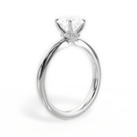Cara Oval Cut Lab Grown Diamond Platinum Engagement Ring - View 3