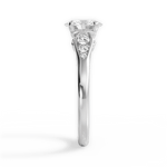 Cecilia Oval Cut Lab Grown Diamond Platinum Engagement Ring - View 3