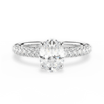 Kylie Oval Cut Lab Grown Diamond 18Kt White Gold Engagement Ring