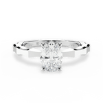Aaliyah Oval Cut Lab Grown Diamond 14Kt White Gold Engagement Ring