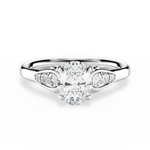 Cecilia Oval Cut Lab Grown Diamond 18Kt White Gold Engagement Ring