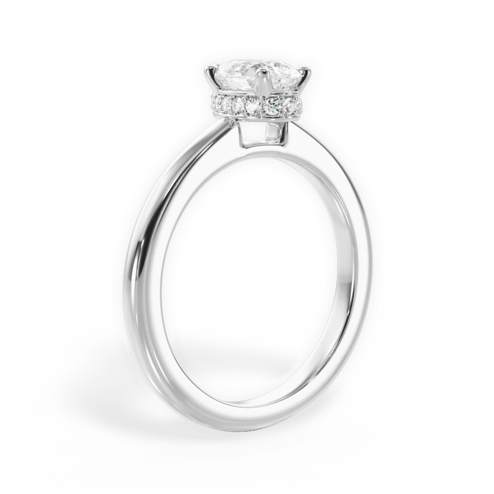 Brianna Pear Cut Lab Grown Diamond 14Kt White Gold Engagement Ring - View 2