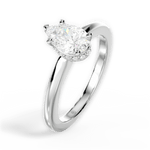 Brianna Pear Cut Lab Grown Diamond Platinum Engagement Ring - View 3