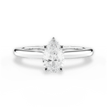 Brianna Pear Cut Lab Grown Diamond 18Kt White Gold Engagement Ring