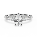Kylie Pear Cut Lab Grown Diamond 14Kt White Gold Engagement Ring