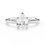 Cara Pear Cut Lab Grown Diamond 18Kt White Gold Engagement Ring