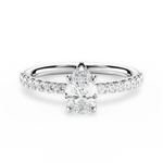 Elsie Pear Cut Lab Grown Diamond 18Kt White Gold Engagement Ring