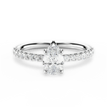 Elsie Pear Cut Lab Grown Diamond 14Kt White Gold Engagement Ring
