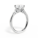 Cynthia Princess Cut Lab Grown Diamond Platinum Engagement Ring - View 4