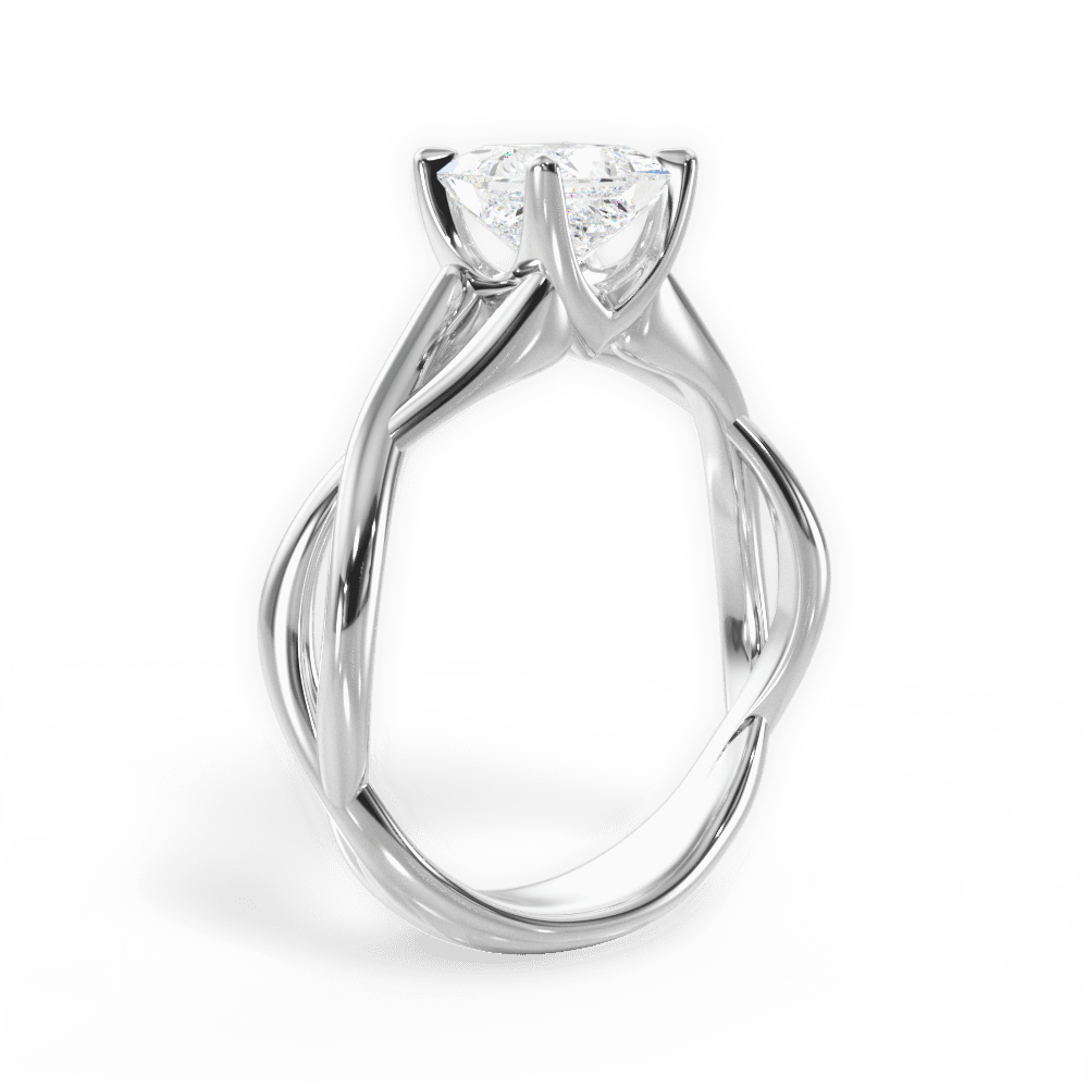 Aubrey Princess Cut Lab Grown Diamond Platinum Engagement Ring - View 4