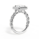 Belinda Princess Cut Lab Grown Diamond 18Kt White Gold Engagement Ring - View 2