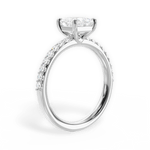 Elsie Princess Cut Lab Grown Diamond 14Kt White Gold Engagement Ring - View 2