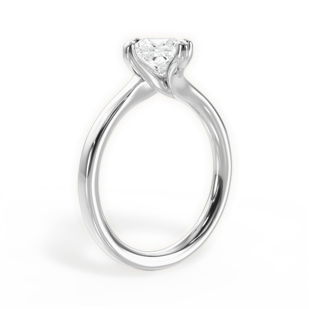 Ashley Princess Cut Lab Grown Diamond Platinum Engagement Ring - View 4