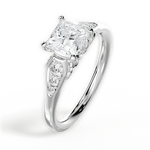 Cecilia Princess Cut Lab Grown Diamond Platinum Engagement Ring - View 3