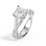 Aubrey Princess Cut Lab Grown Diamond Platinum Engagement Ring - View 2