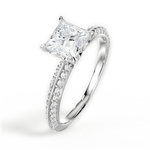 Gail Princess Cut Lab Grown Diamond 14Kt White Gold Engagement Ring - View 3