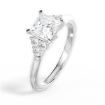 Celeste Princess Cut Lab Grown Diamond 18Kt White Gold Engagement Ring - View 3