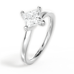 Ashley Princess Cut Lab Grown Diamond 14Kt White Gold Engagement Ring - View 3