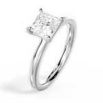 Angela Princess Cut Lab Grown Diamond Platinum Engagement Ring - View 2