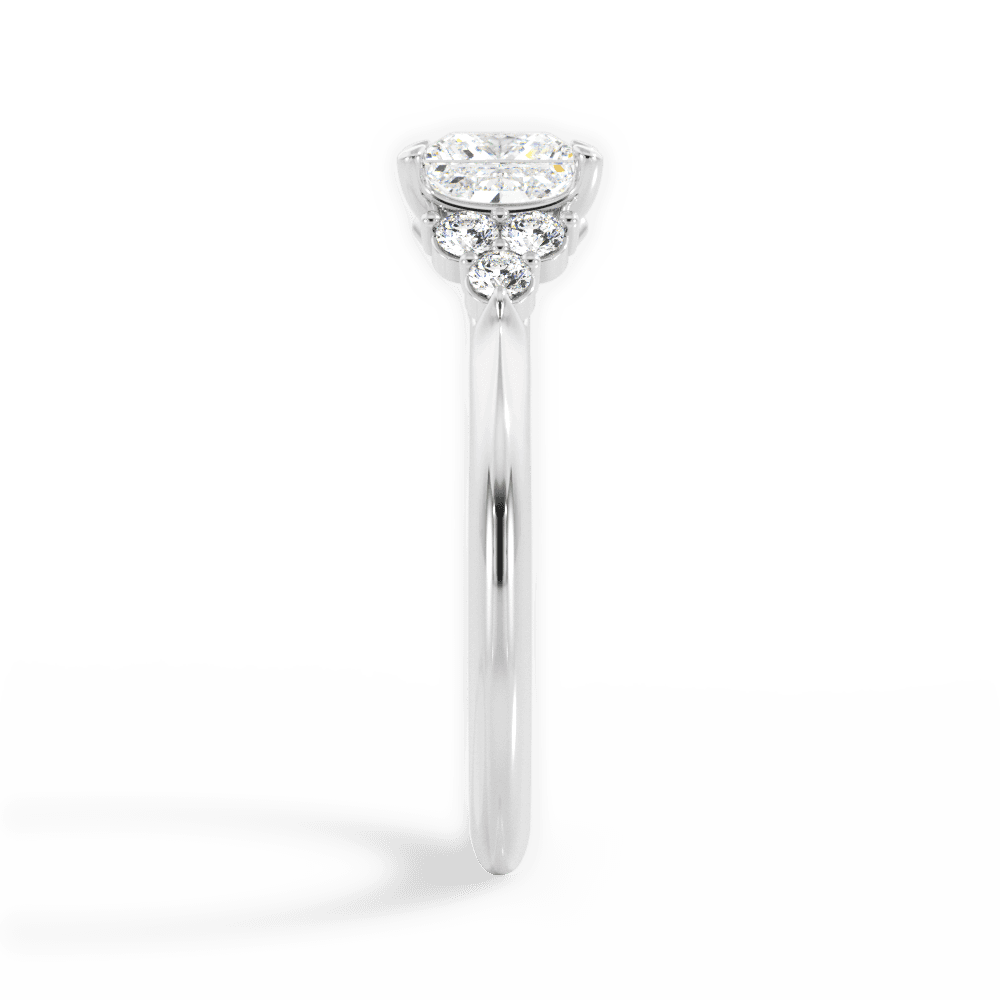Celeste Princess Cut Lab Grown Diamond Platinum Engagement Ring - View 4