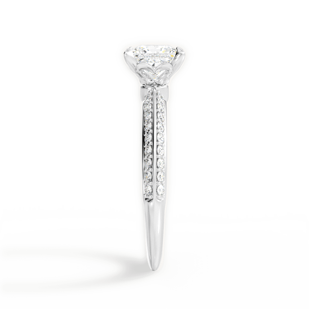 Gail Princess Cut Lab Grown Diamond Platinum Engagement Ring - View 2