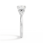 Cynthia Princess Cut Lab Grown Diamond 18Kt White Gold Engagement Ring - View 3