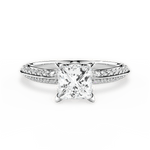 Gail Princess Cut Lab Grown Diamond 18Kt White Gold Engagement Ring