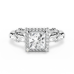 Erica Princess Cut Lab Grown Diamond 18Kt White Gold Engagement Ring