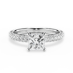 Kylie Princess Cut Lab Grown Diamond Platinum Engagement Ring