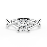 Aubrey Princess Cut Lab Grown Diamond 18Kt White Gold Engagement Ring