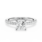 Elsie Princess Cut Lab Grown Diamond Platinum Engagement Ring