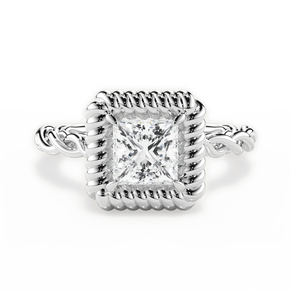 Belinda Princess Cut Lab Grown Diamond Platinum Engagement Ring