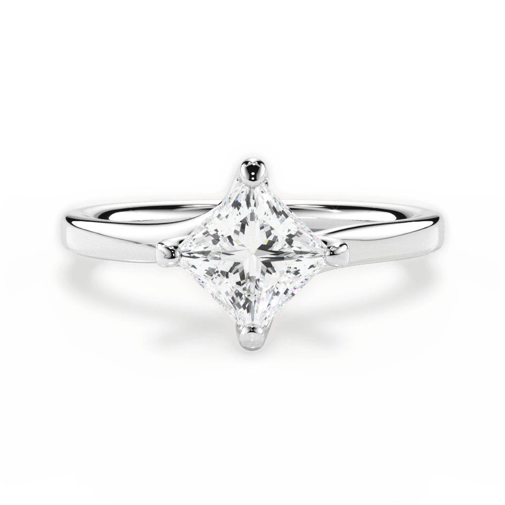 Ashley Princess Cut Lab Grown Diamond Platinum Engagement Ring
