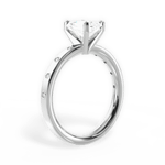 Carla Radiant Cut Lab Grown Diamond Platinum Engagement Ring - View 4