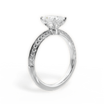 Gail Radiant Cut Lab Grown Diamond 14Kt White Gold Engagement Ring - View 4
