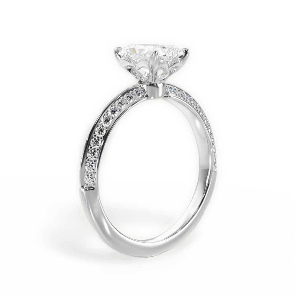 Gail Radiant Cut Lab Grown Diamond Platinum Engagement Ring - View 4