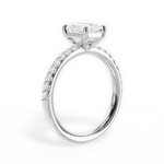 Elsie Radiant Cut Lab Grown Diamond Platinum Engagement Ring - View 2