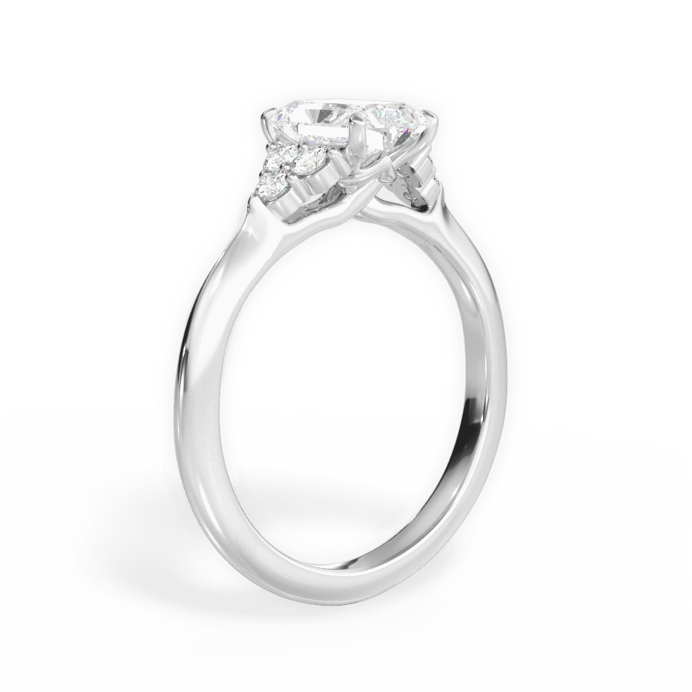 Celeste Radiant Cut Lab Grown Diamond 18Kt White Gold Engagement Ring - View 4